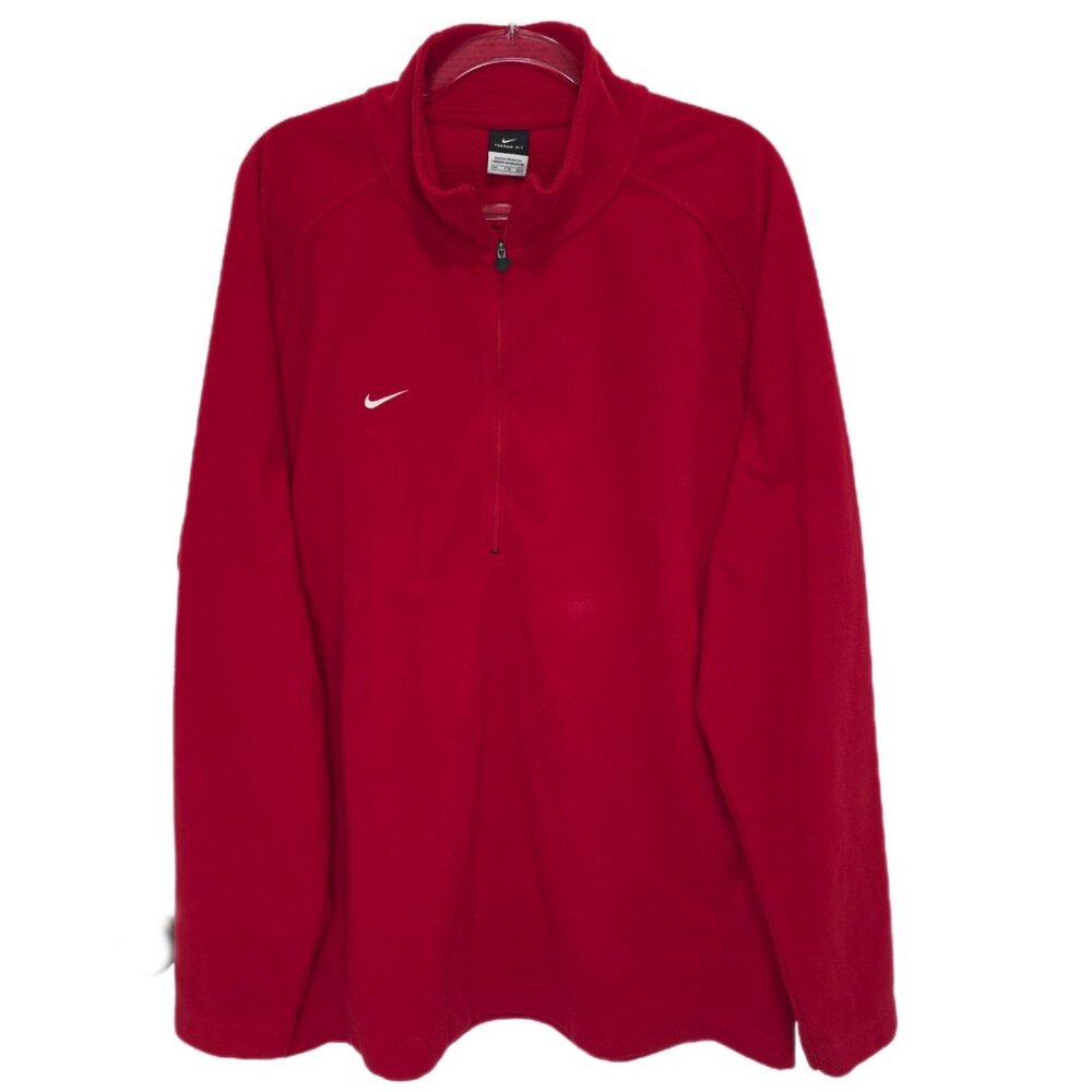1375 Nike Therma-Fit Big &Tall 3/4 Zip Fleece Long Sleeve Pullover Sz.2XX Mens